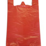 HDPE T-Shirt Bag Red 250x450 mm (100 PCS/pack)