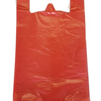 HDPE T-Shirt Bag Red 250x450 mm (100 PCS/pack)